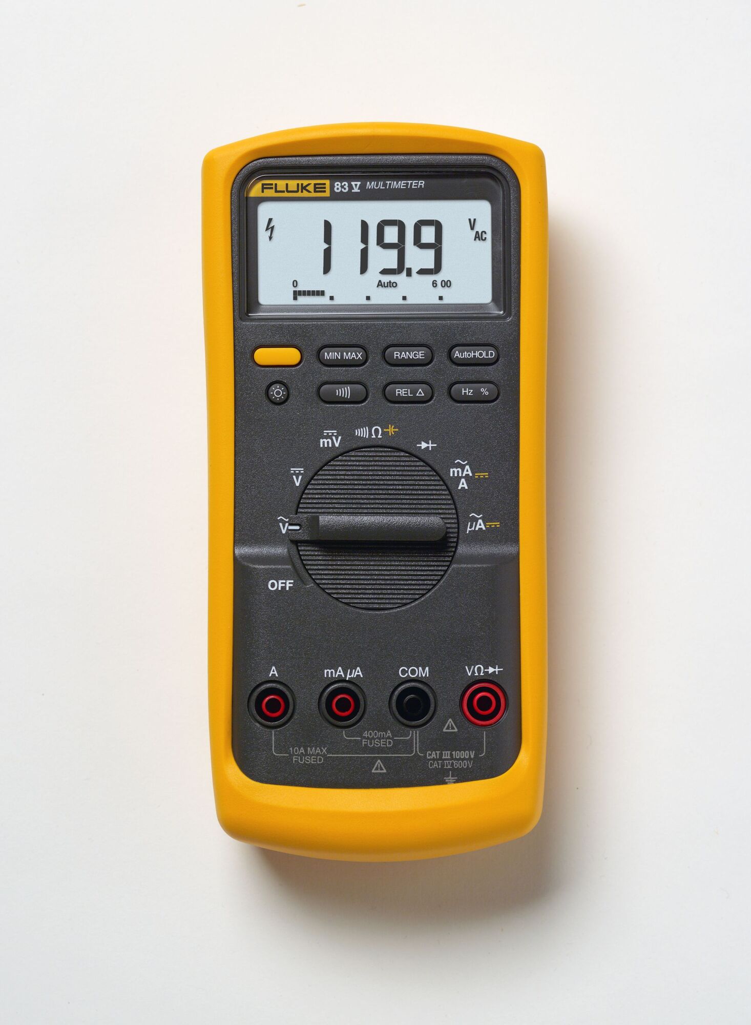 FLUKE-83-5 Industrial Multimeter Electronic Measuring Probe, 600/1000 V AC, 10 A, 0.5%, 0.1% Accuracy