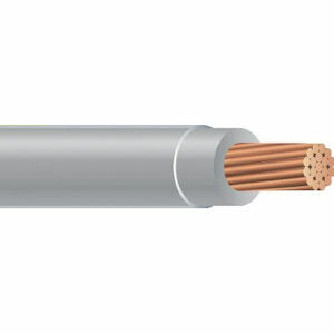 58018605 THHN Wire, 12 AWG, Copper Conductor, Stranded, Gray, 2000 ft CoilPak