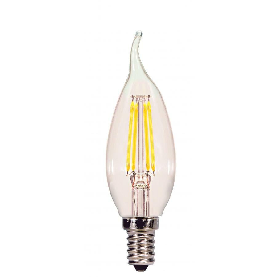 S8840 Dimmable Filament LED Lamp, 4 W, 40 W Incandescent Equivalent, E12 Lamp, CA11 Shape, 350 Lumens