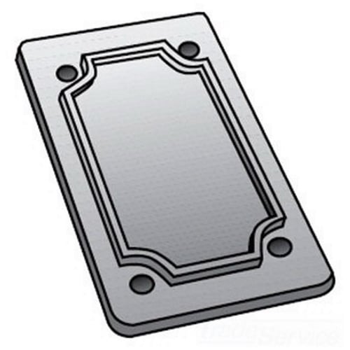 FS1BC Flat Device Box Cover, 5.4 in L x 5.4 in W x 0.68 in D, Blank Cover, Iron