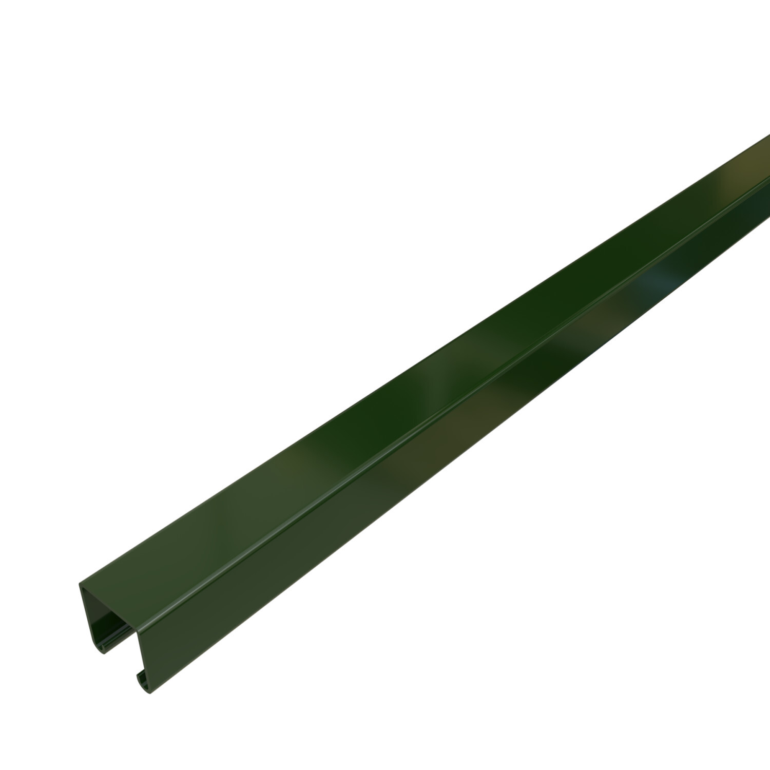 P6000-16GR P6000 Channel, 16 ft L 13/16 in W 13/16 in D 19 ga THK, Low Carbon Steel, Perma-Green III, Domestic