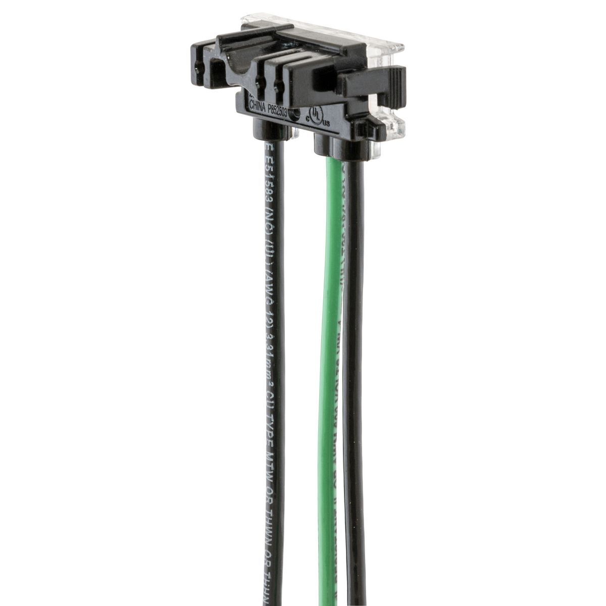 SNAP252RA Right Angle Pigtailed Connector, Stranded Wire, For Use With 15/20 A Receptacles, Polycarbonate