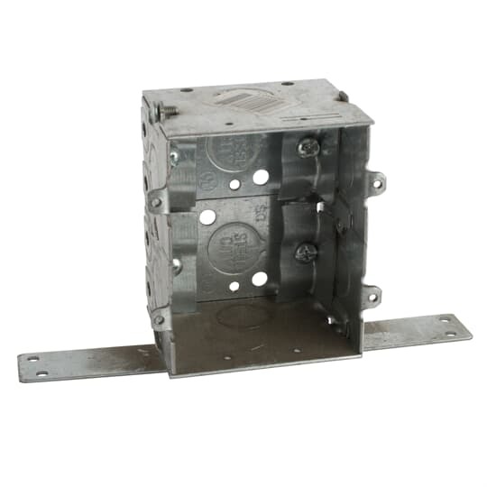 LXWV-2G Steel City Gangable Switch Box With Knockout, Steel, 12.5 cu-in Capacity, 1 Gangs, 1 Outlets, 9 Knockouts, 2 in W x 2-1/2 in D x 3 in H