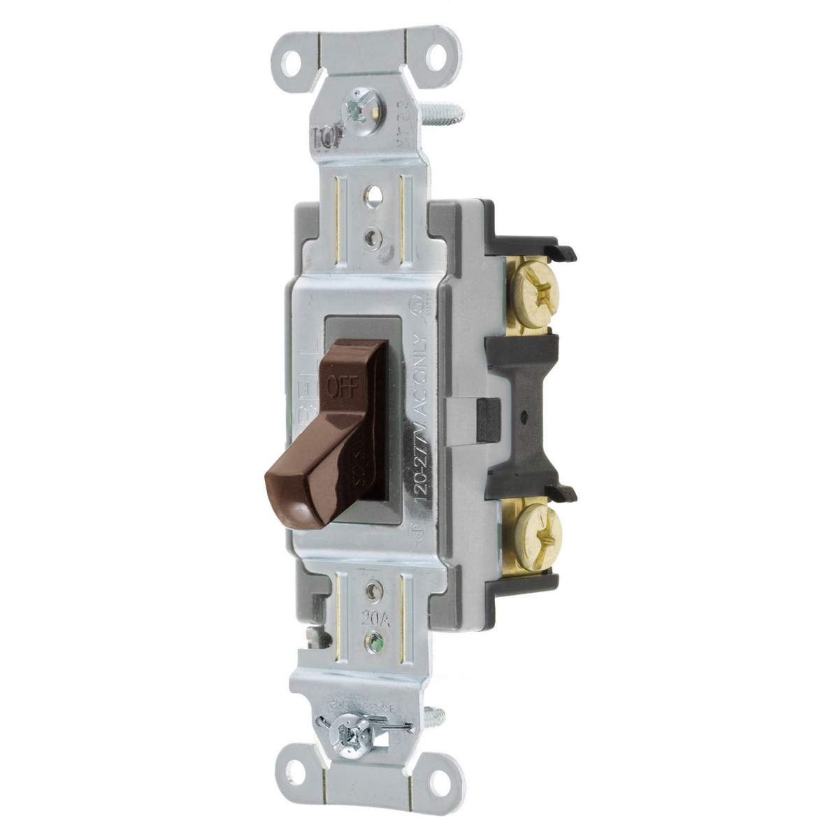 CSB220 Specification Grade Standard AC Toggle Switch, 120 to 277 V AC, 20 A, 5540 W Power Rating, 2-Position Contact
