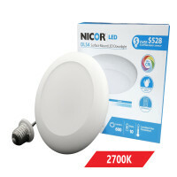 DLS4-3006-120-2K-WH Dimmable LED Downlight, LED Lamp, 9.4 W Fixture, 120 V AC, Die Cast Aluminum Housing