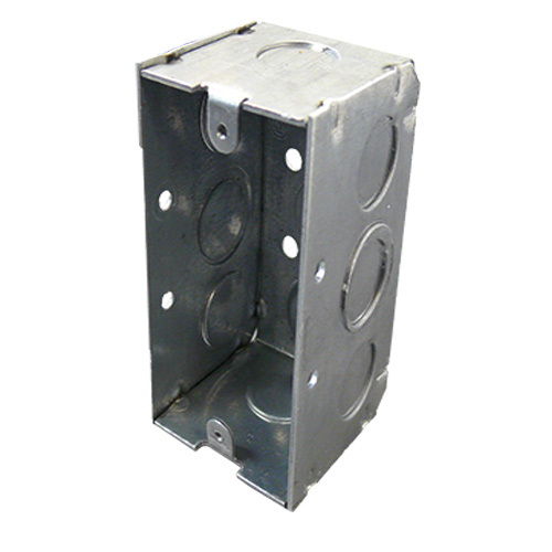 4SSL-EK Welded Handy Box With Knockouts, Steel, 14.5 cu-in Capacity, 10 Outlets, 10 Knockouts