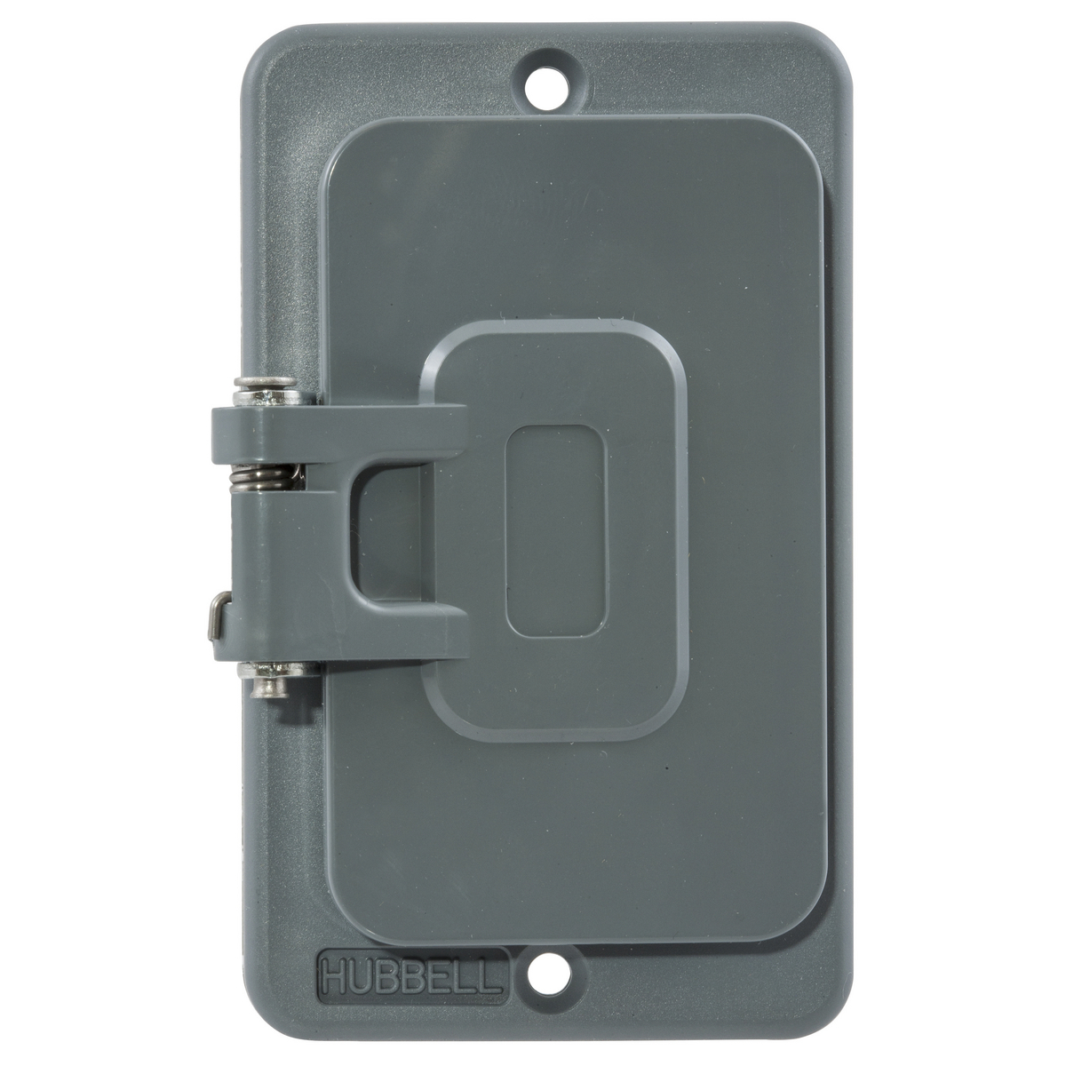 HBL3061 Type 3R Non-Metallic Standard Outlet Box Lift Cover With Flip Lid, 3.78 in L x 2.28 in W x 0.88 in D, PBT