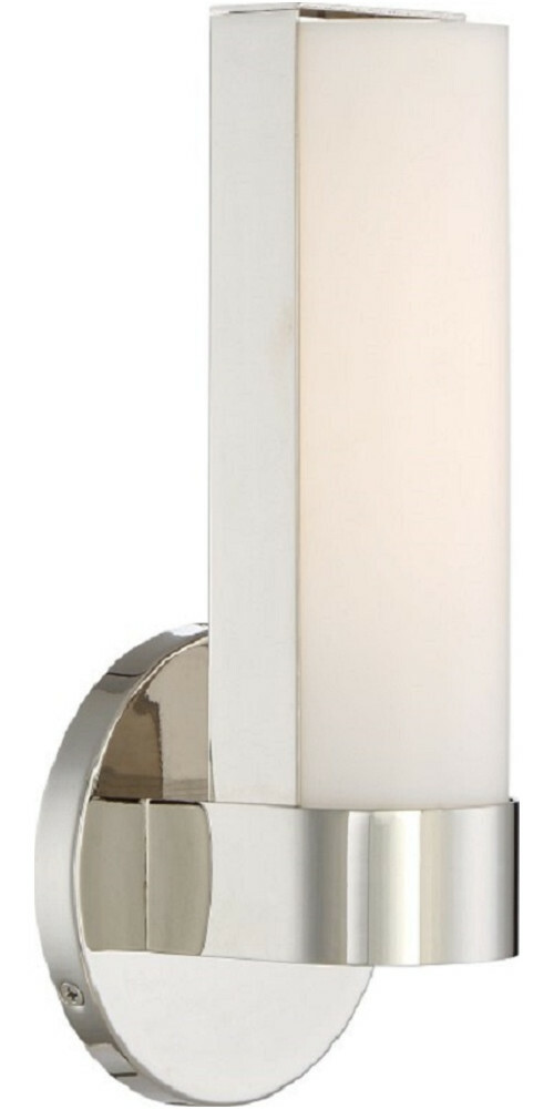 62-721 Nuvo Bond Dimmable Transitional Vanity Light Fixture, (1) Lamp, 120 V AC, Polished Nickel Housing