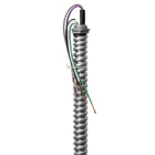 EPCO, Fixture Whip, Stranded Wire, Number Of Conductors: 5, Conductor Size: (3) 16 AWG (Black,White,Green) (2) 16 AWG (Purple,Gray), Voltage Rating: 120 V, Insulation Material: THHN, Length: 6 FT, Conduit Size 1/2 IN, Includes: Screw-In Lock Nut Connectors