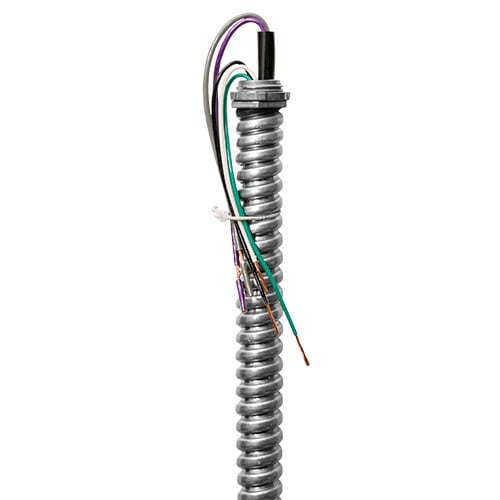 EPW1663-1/2-IC Illumination Control Fixture Whip, (5) 16 AWG, 16 AWG Stranded Conductor, 6 ft L, 120 V AC