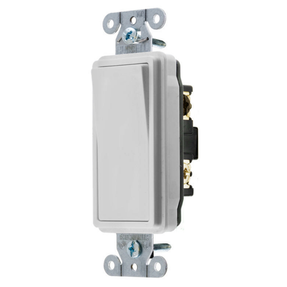 DS315OW 3-Way Heavy Duty Specification Grade Standard Sized AC Decorator Switch, 120/277 VAC, 15 A, 4155 W Power Rating, 2-Position Contact