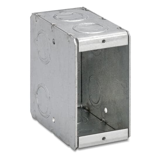 1-MB Steel City Deep Welded Masonry Box, Steel, 22 cu-in Capacity, 1 Gangs, 1 Outlets, 8 Knockouts