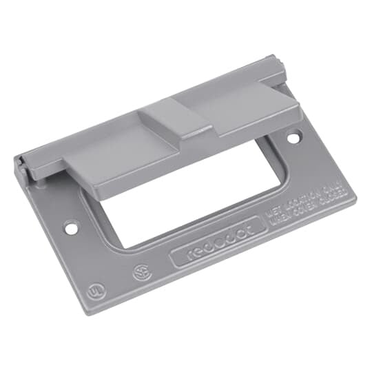 DCCG Red Dot Weatherproof Receptacle Cover, 4-9/16 in L x 2-27/32 in W, Die-Cast Aluminum