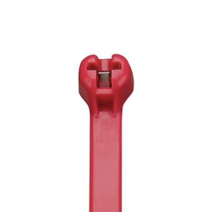 BT3S-C2 Dome-Top Barb Ty BT Series Standard Cross Section Cable Tie, 12 in L x 0.185 in W x 0.052 in THK, Nylon 6.6, Red