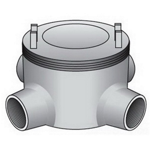 GUAX-75 Dust-Ignitionproof Explosionproof Conduit Outlet Box, 3/4 in, 3 in Cover Opening, 15 cu-in, Aluminum Enamel/Zinc Electroplated