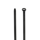 Cable Tie, Black Polyamide (Nylon 12) for Temperatures up to 85 Degrees Celsius (185 F), Weather and Ultraviolet Resistant for Indoor and Outdoor Applications, Length of 343mm (13.5 Inches), Width of 7.4mm (0.29 Inches), Thickness of 1.6mm (0.05 Inches), Tensile Strength Rating of 380 Newtons (85 Pounds), Bulk Pack