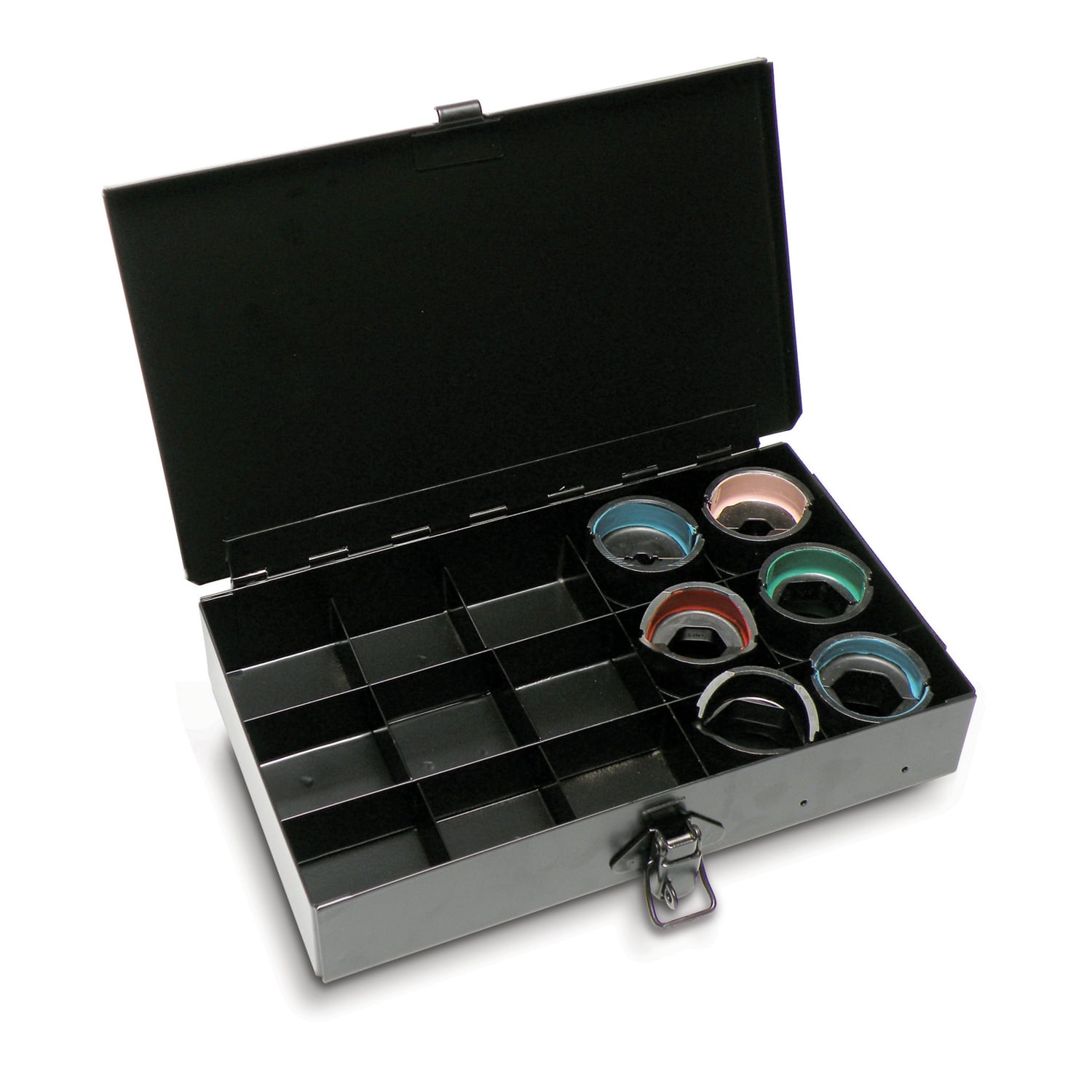 PWK1 Color-Keyed Connector Kit Empty Case, Steel, Blue