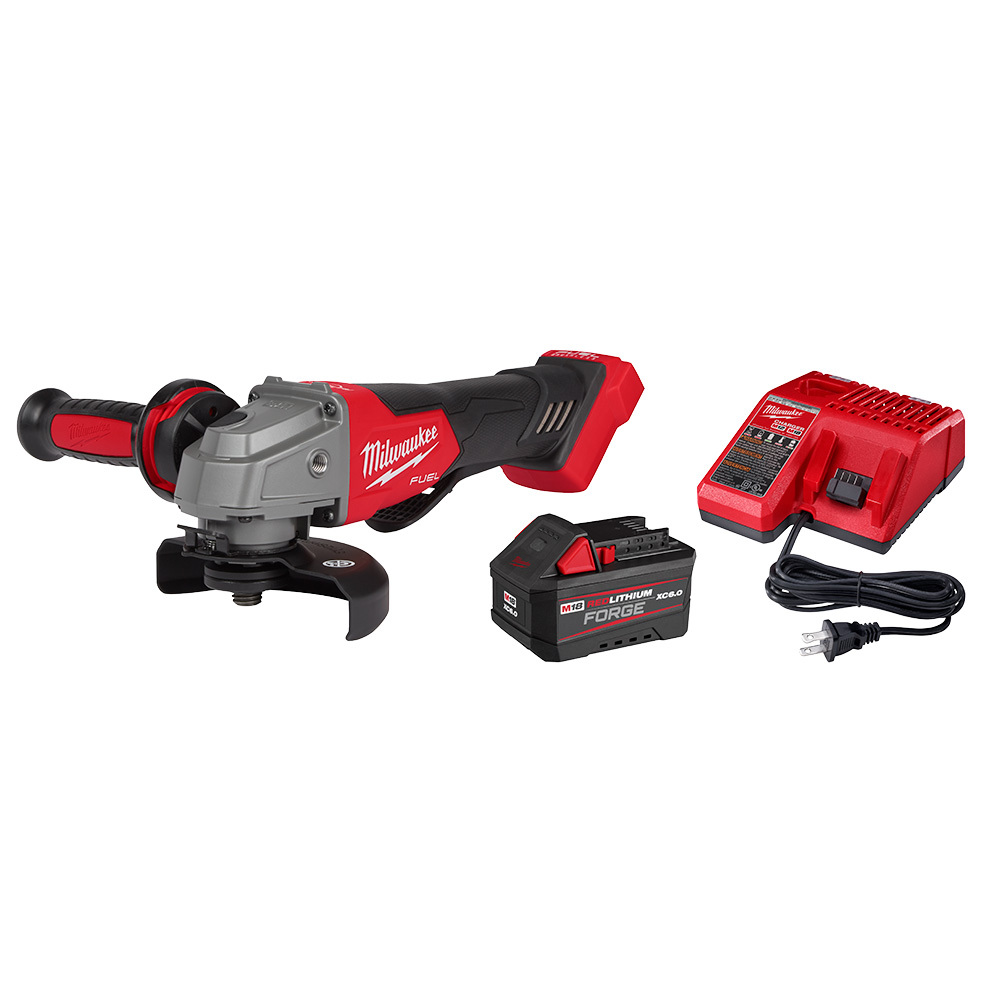 2880-21F Grinder, 5 in Dia Wheel, 5/8-11 in Arbor/Shank, 18 V, Li-Ion Battery, 1 Batteries, Paddle Switch