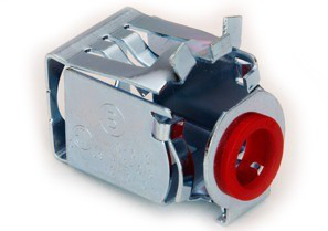 Connector, E-Z Lock, Steel, .375 Inch Throat Opening, No Tools Required.  Quick Install