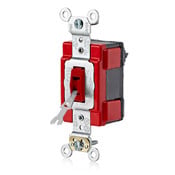M1221-RL Lev-Lok Tamper Resistant Toggle Switch, 120/277 V AC, 20 A, 800 W, 1000 VA Power Rating