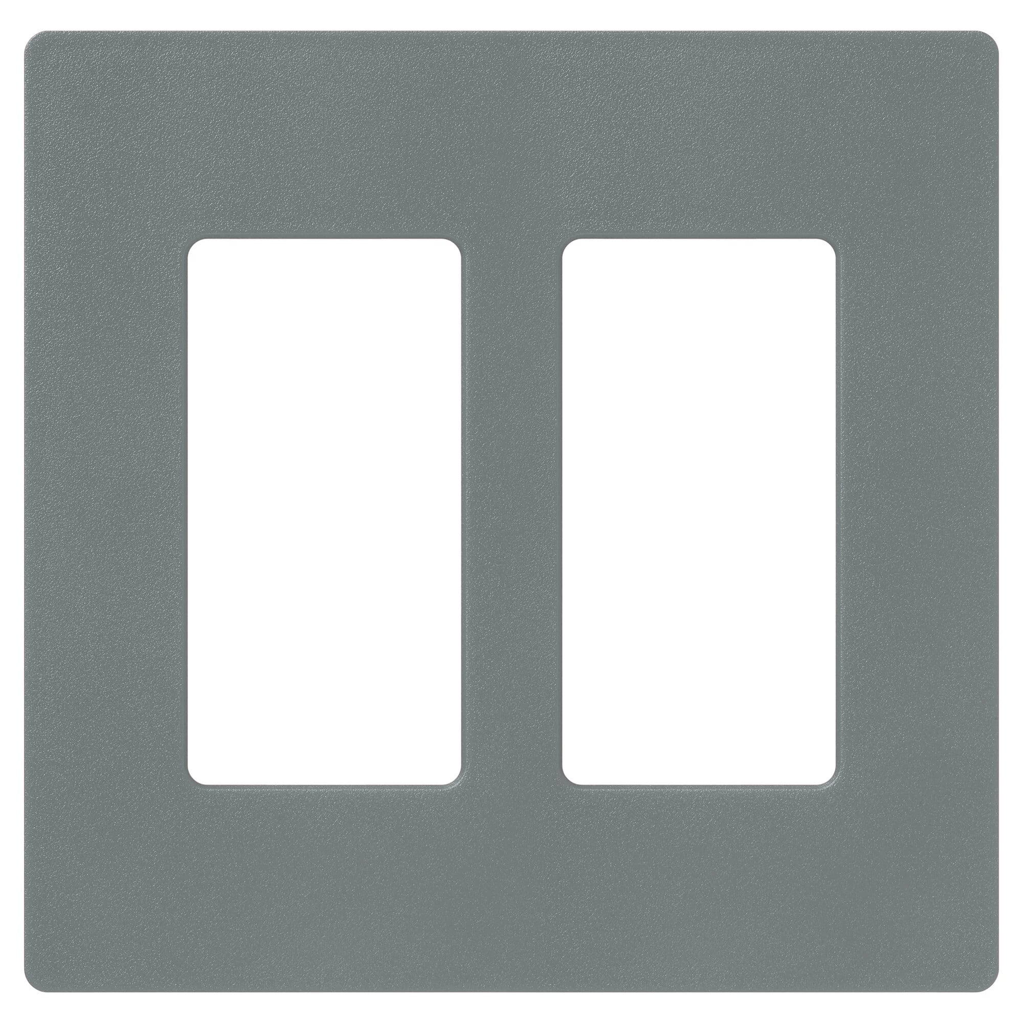 SC-2-SL Claro Wall Plate for Decorator-Style Dimmers, Switches, and Outlets, 2 Gang, Satin, Slate