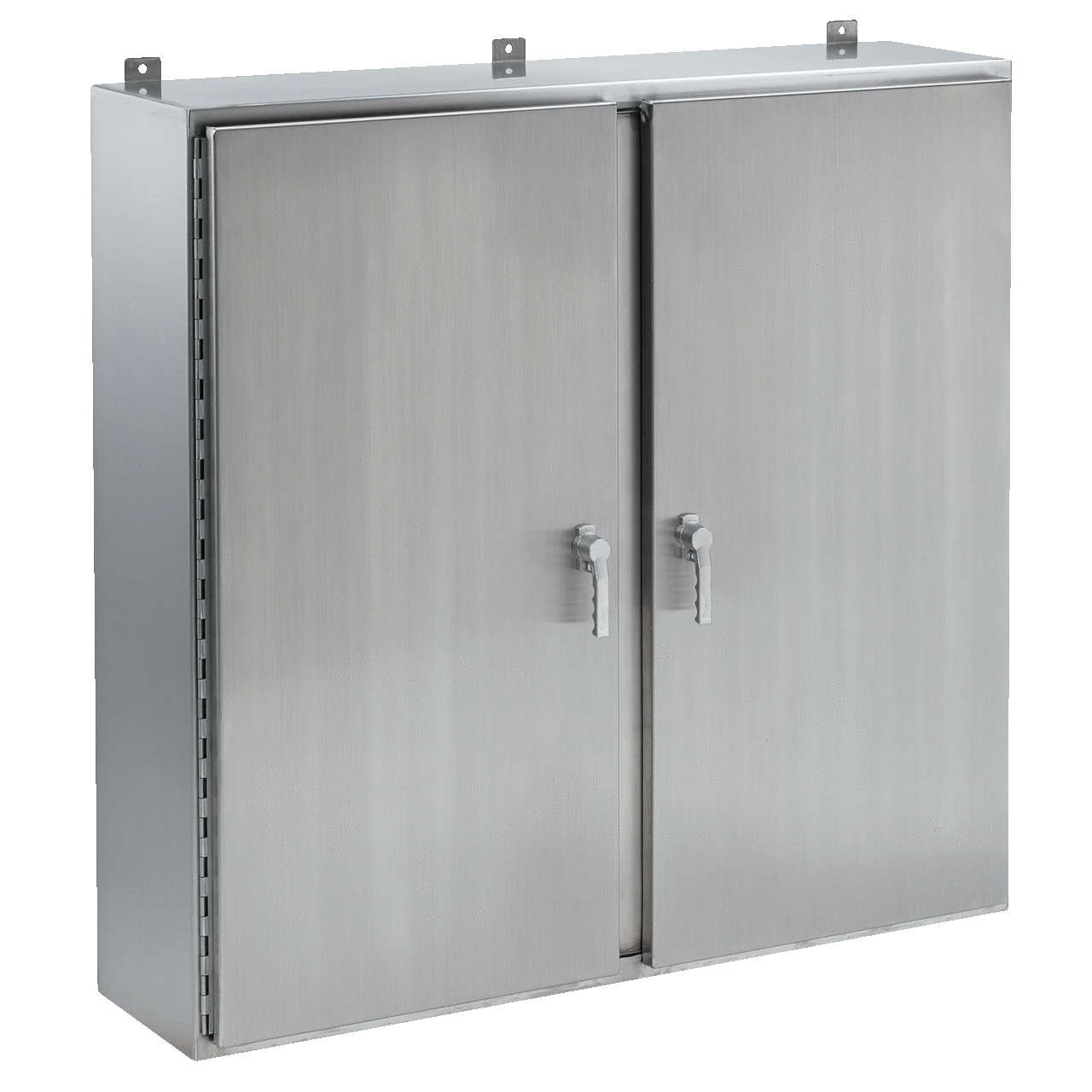 A42H6012WFSSALP3PT A4SW 2-Door Enclosure With Handle, 42 in L x 60 in W x 12 in D, NEMA 4X/IP66 NEMA Rating, 304 Stainless Steel