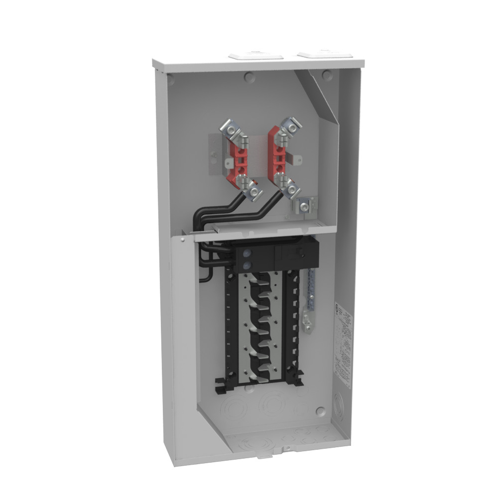 U5269-XTL-200 4 Term, Ringed, 2 Small Closing Plates, 1-200 Amp, Main Breaker, 20 Branch Circuit