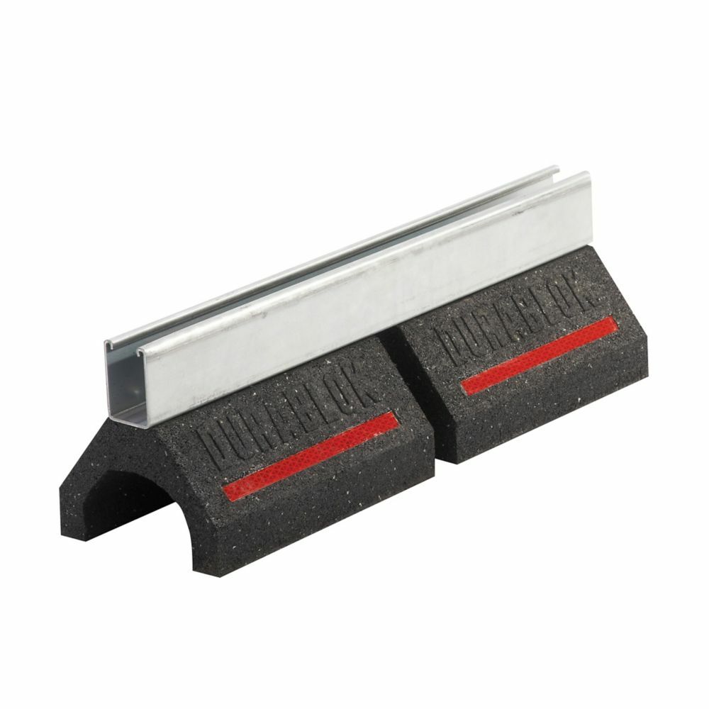 DB620 Dura-Blok Rooftop Support Base With B12 Channel, 20.2 in L x 6.438 in W, Rubber