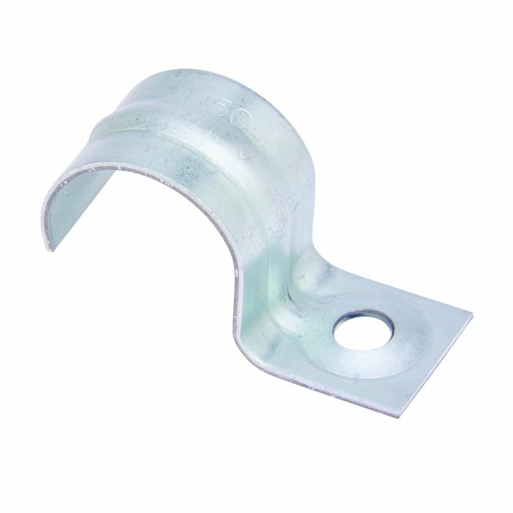 B2302-3/4ZN 1-Hole Conduit/Pipe Strap, 3/4 in Conduit, Low Carbon Steel