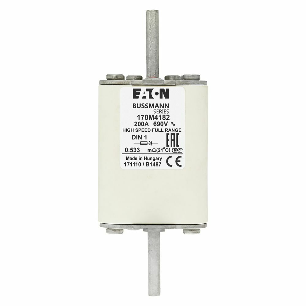 170M4182 Semi-Conductor High Speed Fuse, 200 A, 690 V, 200 kA Interrupt, Class: gR, Square Body