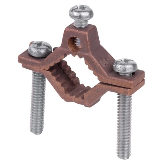 J2D Blackburn EZ-Ground Non-Insulated Ground Clamp, 10 to 2 AWG Conductor, Cast Bronze