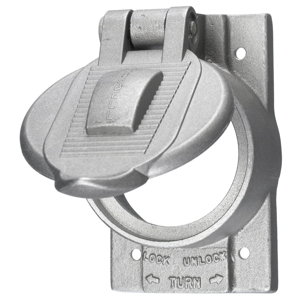 HBL7770 Close Standard Weatherproof Lift Cover, 2.84 in L x 2.18 in W x 4.18 in D, Cast Aluminum