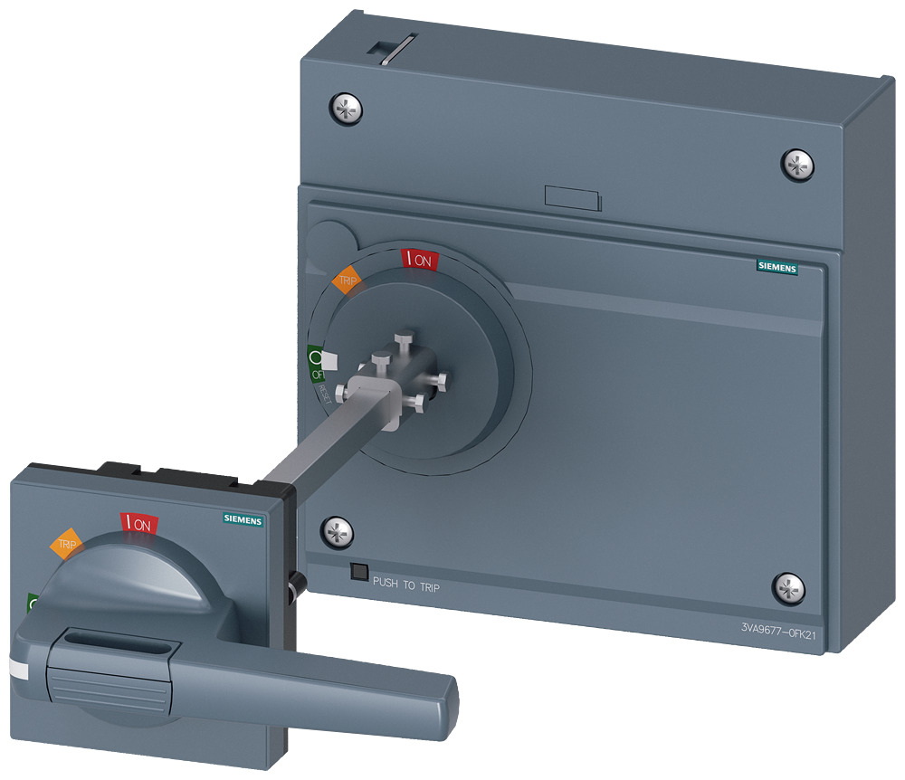 3VA9677-0FK21 Disconnect Operating Mechanism, 1 NEMA Rating, Rotary Handle/Operation, Door Handle Mounting