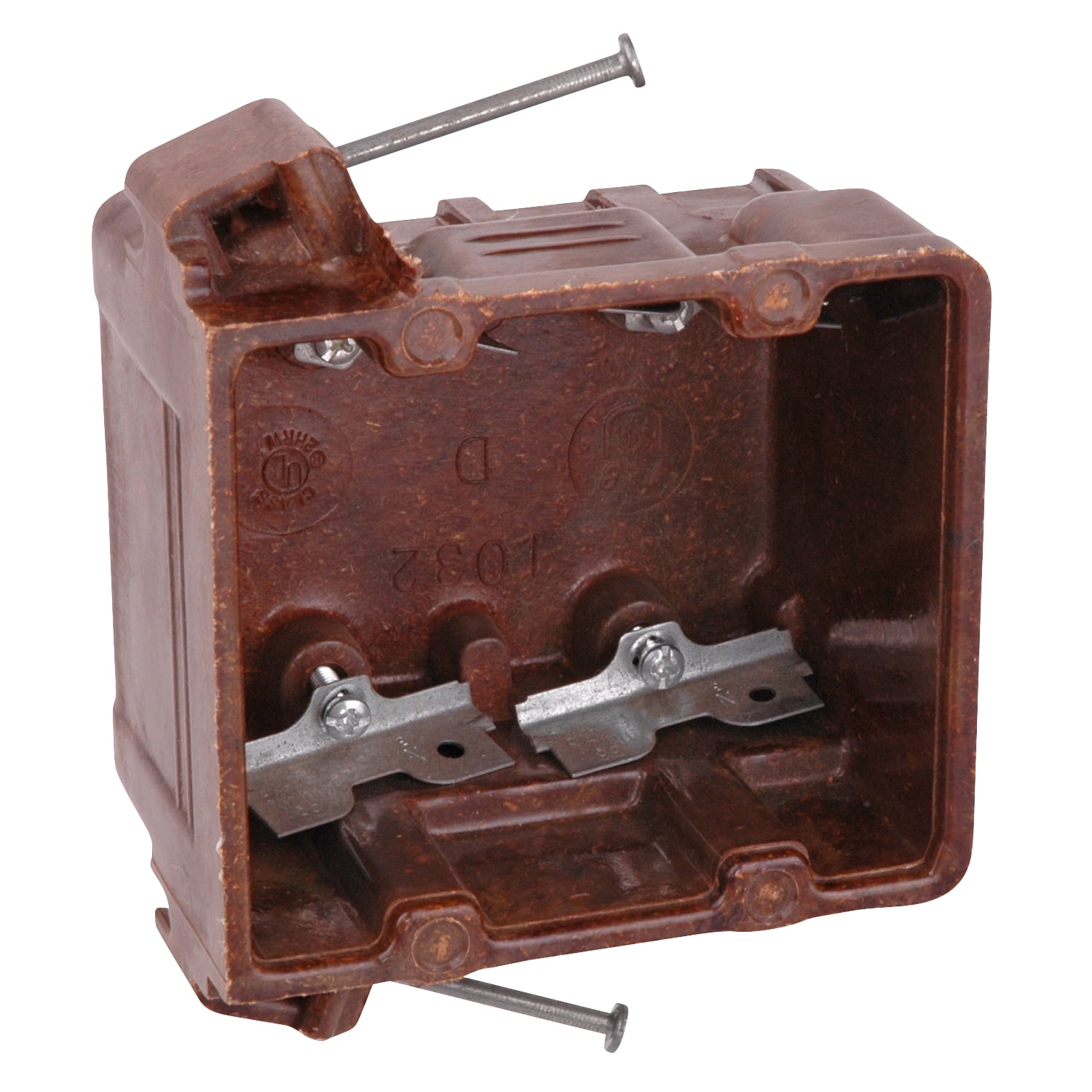 1032-C Carlon New Work Non-Metallic Outlet Box With High Clamp, Phenolic, 27.5 cu-in Capacity, 2 Gangs