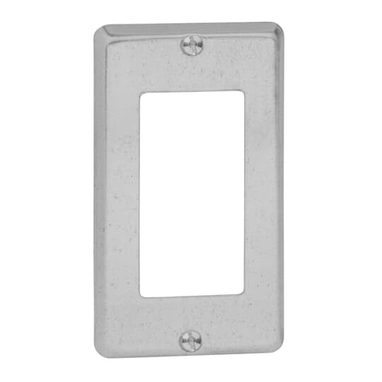 58-C-16 Steel City Utility Outlet Box Cover With Single GFI Receptacle, 4 in L x 2-1/8 in W, Steel