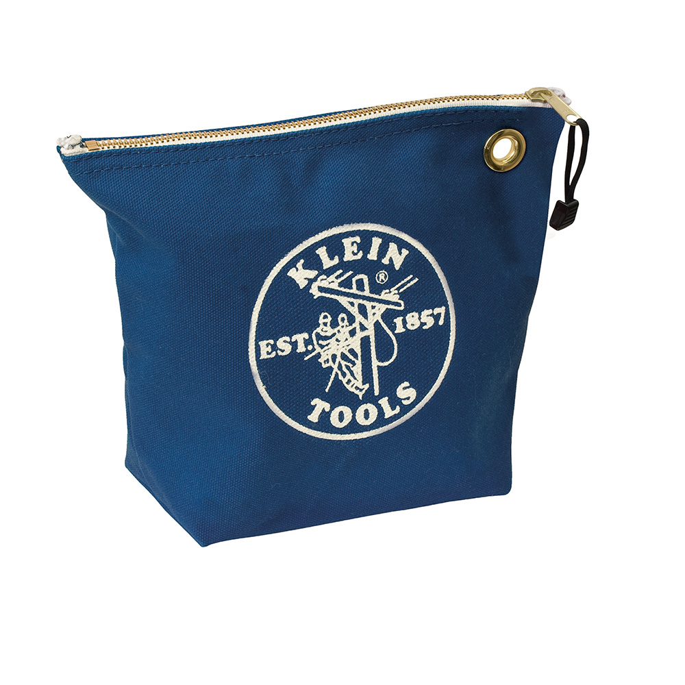 5539BLU Consumable Zipper Bag, #8 Canvas, Blue