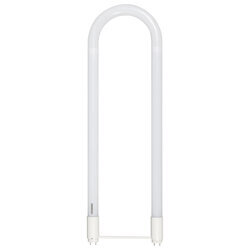 LED15T8/U/FP/850/BF/40615 LEDlescent Curvalume U-Bend Double Ended Non-Dimmable LED Lamp, 15 W, 32 W Incandescent Equivalent, G13 Lamp, T8 Shape, 2100 Lumens