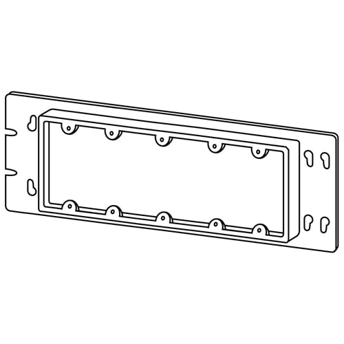 5GC75N Multi-Gang Electrical Box Cover, 4-9/16 in L x 12-5/16 in W, Switch Cover, Steel