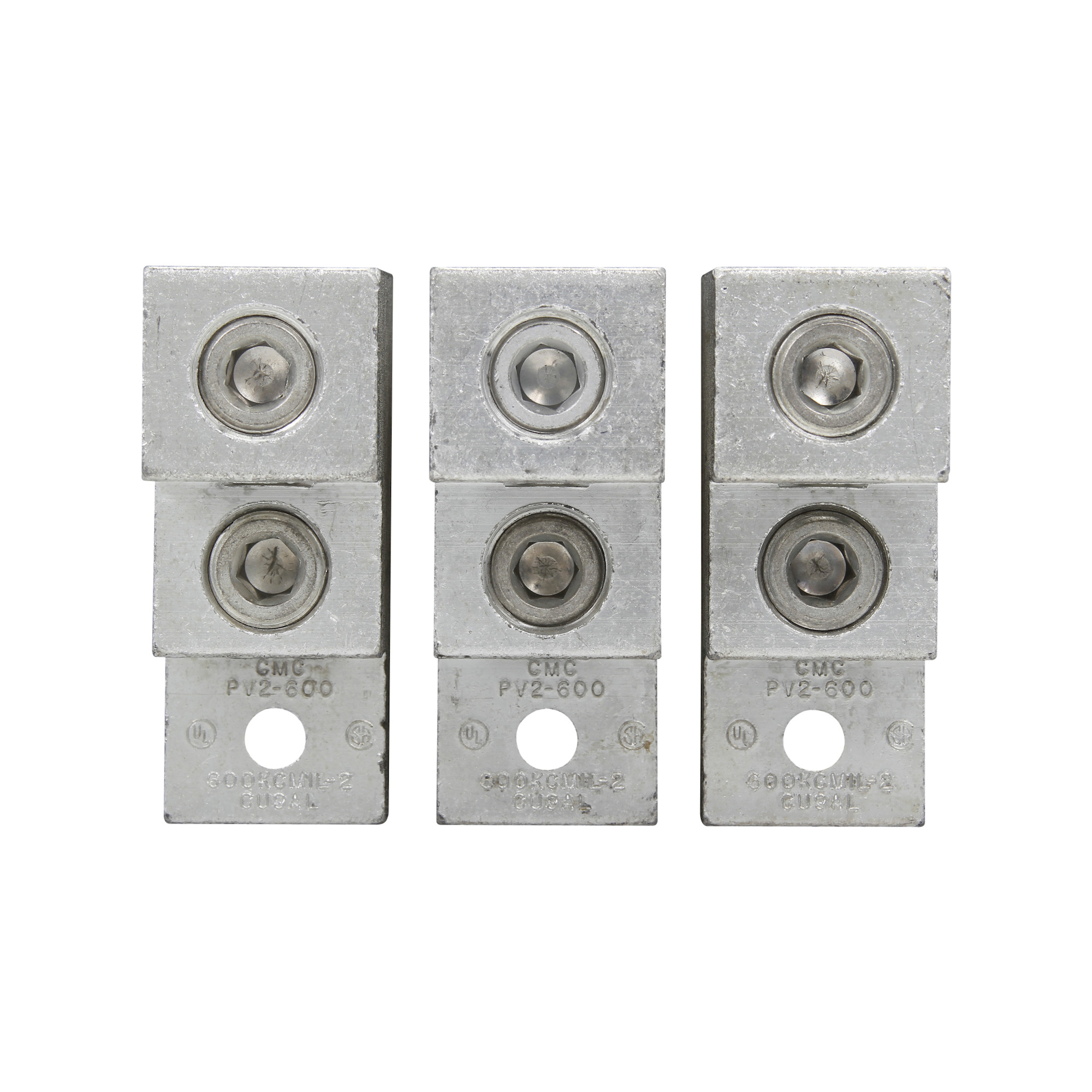 LUG5-3 3-Pole Terminal Lug Kit, 600 to 800 A, (2) 2 AWG to 600 kcmil Wire, Copper/Aluminum Wire