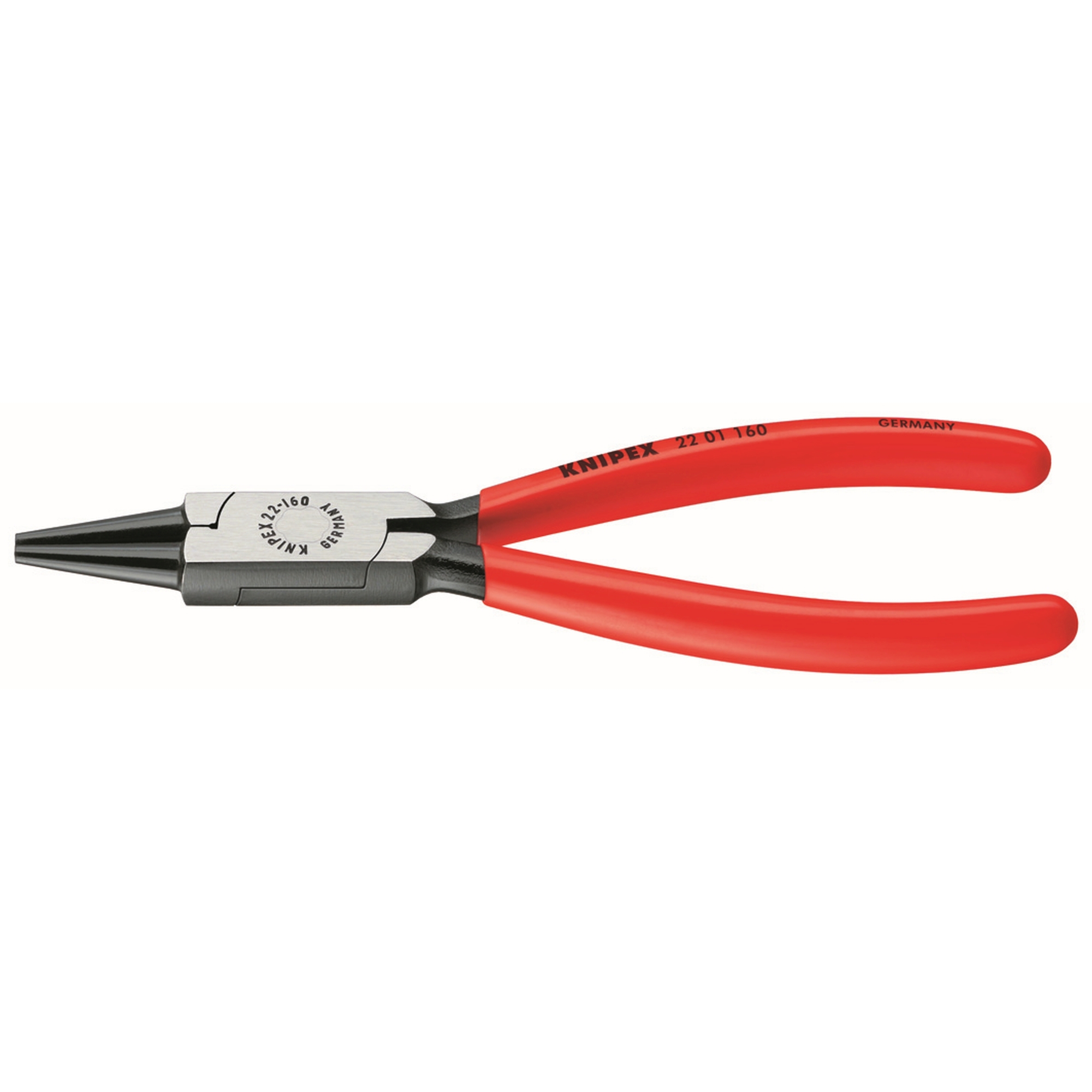 Round Nose Pliers, 6 1/4 in., Non-Slip Plastic