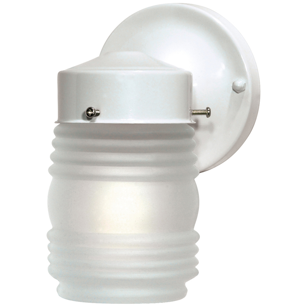 76-702 Porch Light Traditional Outdoor Wall Fixture, (1) A19 Lamp, 120 VAC, Gloss White Housing
