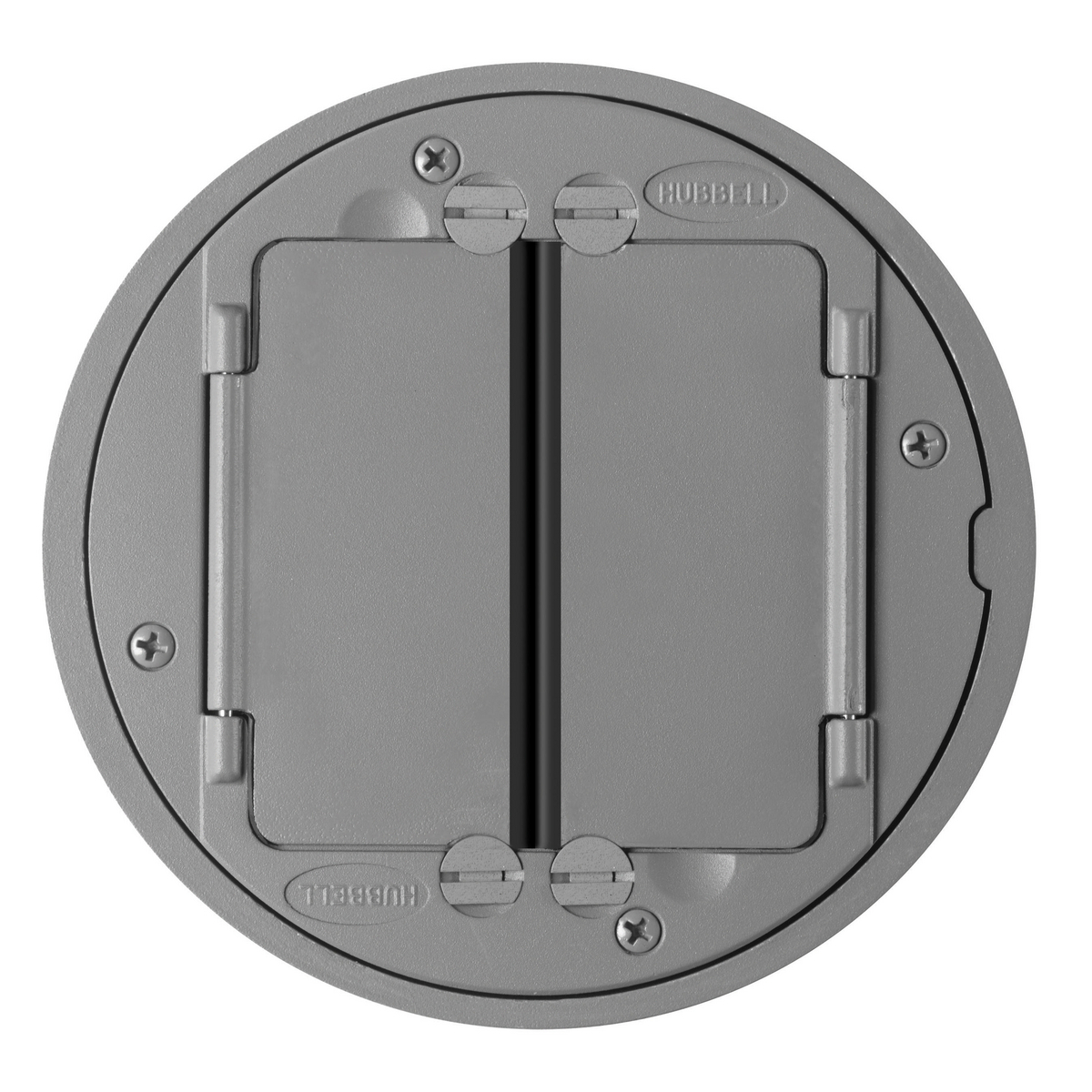 S1TFCGY Flush - S1 Fabricated Standard Floor Box Cover, 5-1/2 in Dia, 5.62 in W, Cast Aluminum