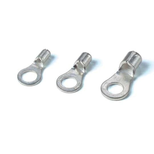 K14-14R-M Spec-Kon Non-Insulated Ring Terminal, 16 to 14 AWG Conductor, 0.858 in L, Brazed Seam/Chamfered/Internal Serration Barrel, Copper