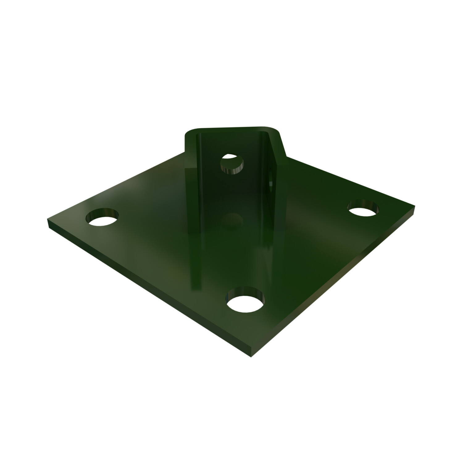 P2072-GR Post Base, 1/4 in Base, For Use With 1-5/8 in W Series Channel, Steel