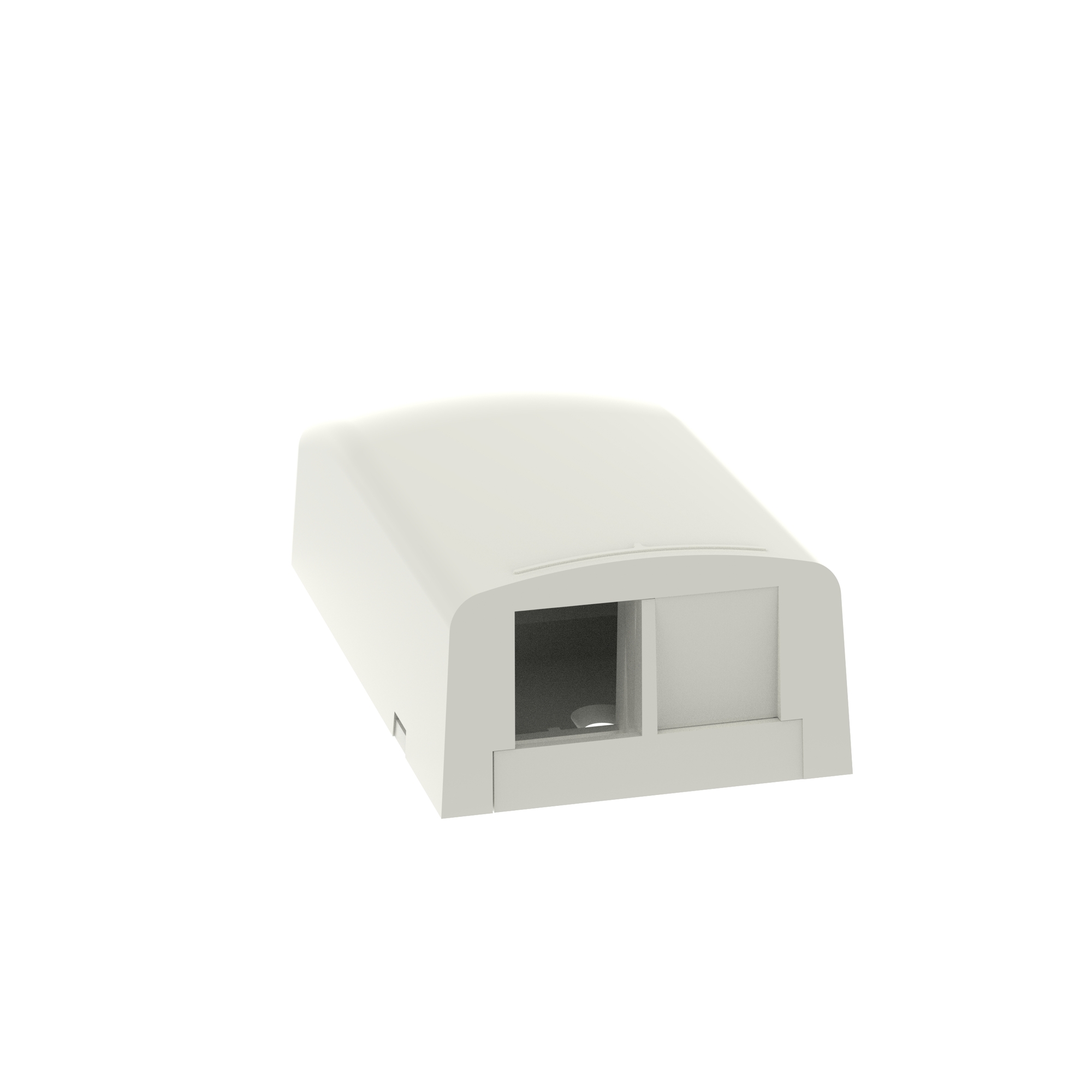 NetKey Surface Mount Box, 2-Port, Plenum, International White