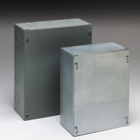 other enclosure accessories, NEMA 1, ANSI 61 gray paint, Used as wiring boxes, junction and pull boxes, Steel, Type 1 screw cover, Flush mount, 16 gauge