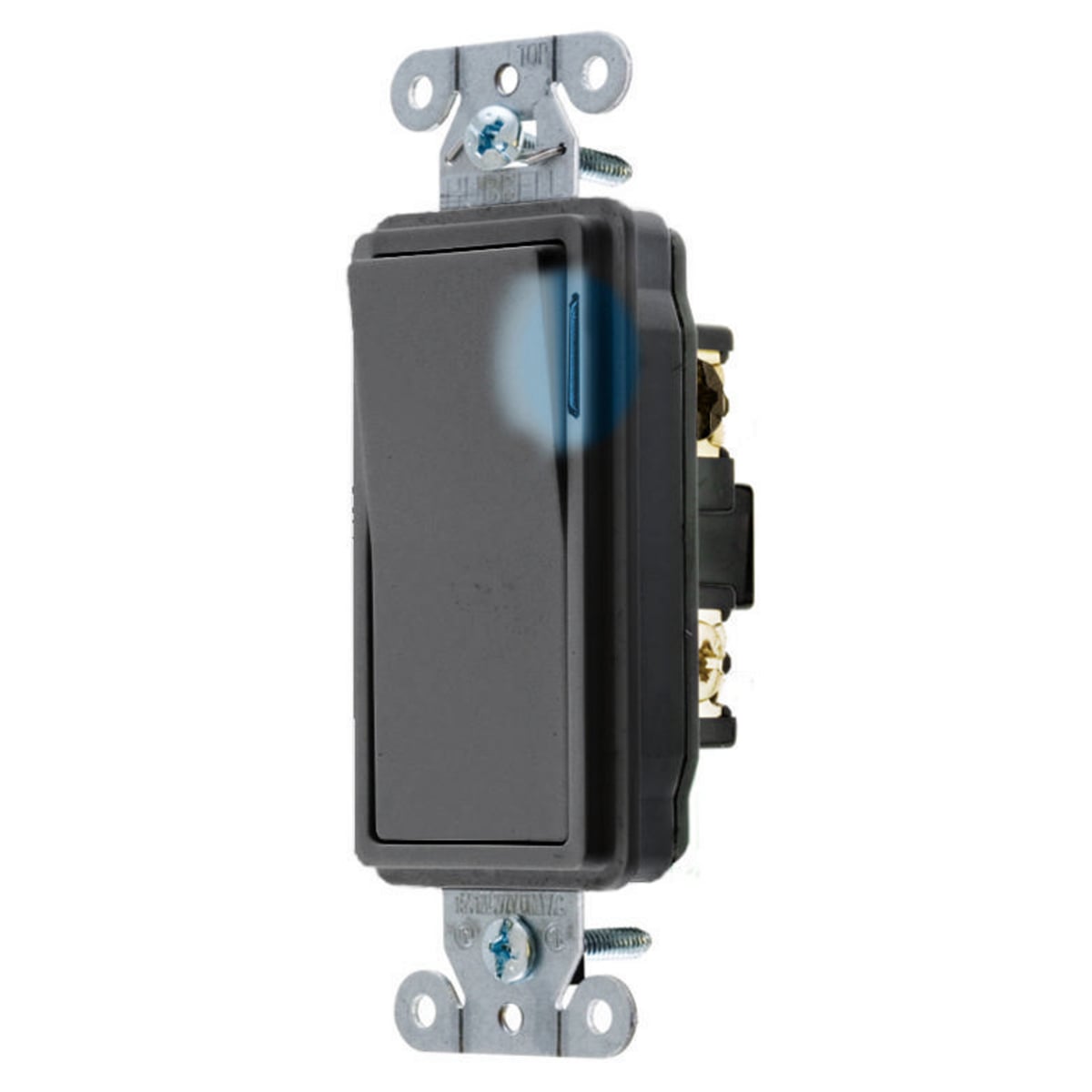 DS320ILBK 3-Way Illuminated Heavy Duty Specification Grade Decorator Switch, 120 to 277 VAC, 20 A, 1 to 2 hp Power Rating
