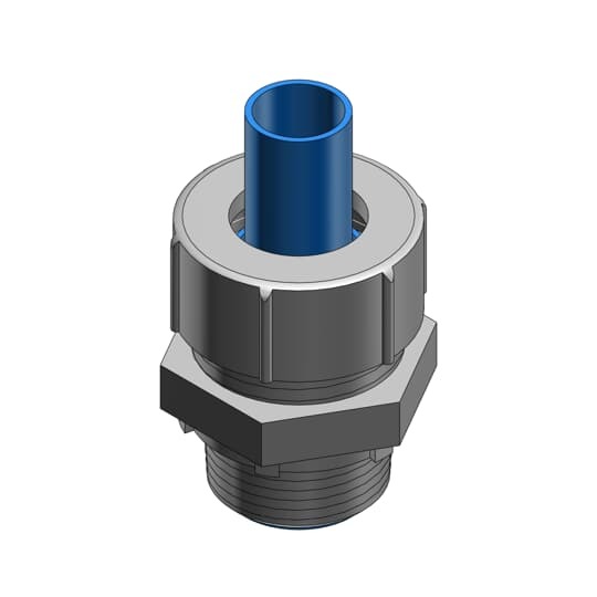 LT125M T&B Flexible Straight Conduit Connector With Nylon Insert, 1-1/4 in Trade, Steel