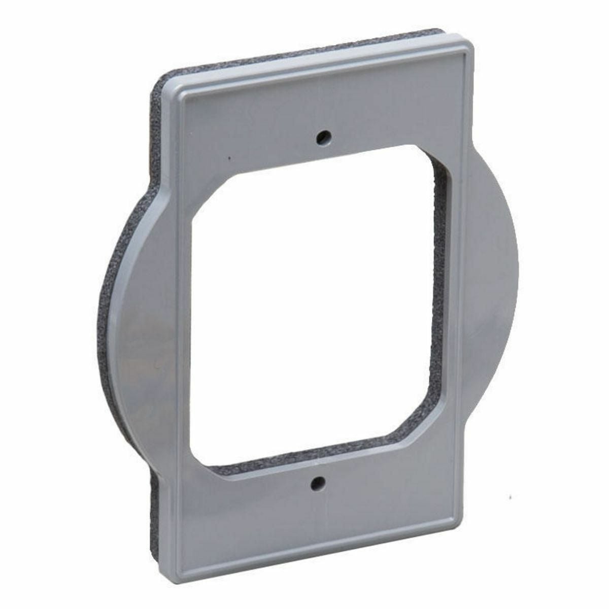 PRBA400G Round Box Adapter Plate, 1 Gang, 4.73 in L x 4.01 in W x 0.37 in D, Molded Polycarbonate