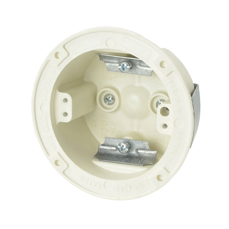 Fbrgls Old Wk 312 Rnd Out Box Flange 140 Cu In Snap Brkt Wire Clmps 15 Lb Fx Rtd